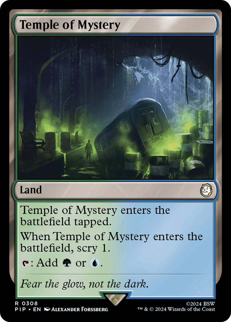 Temple of Mystery (PIP-308) [Fallout] Foil MTG Single Wizards of the Coast