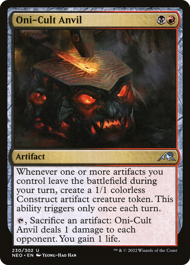 Oni-Cult Anvil (NEO-230) [Kamigawa: Neon Dynasty] Foil MTG Single Wizards of the Coast