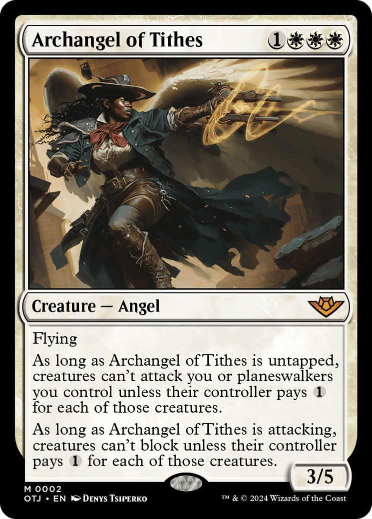 Archangel of Tithes (OTJ-002) [Outlaws of Thunder Junction] Foil MTG Single Wizards of the Coast