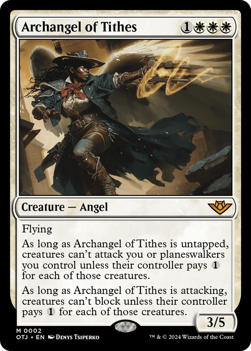Archangel of Tithes (OTJ-002) [Outlaws of Thunder Junction] MTG Single Wizards of the Coast