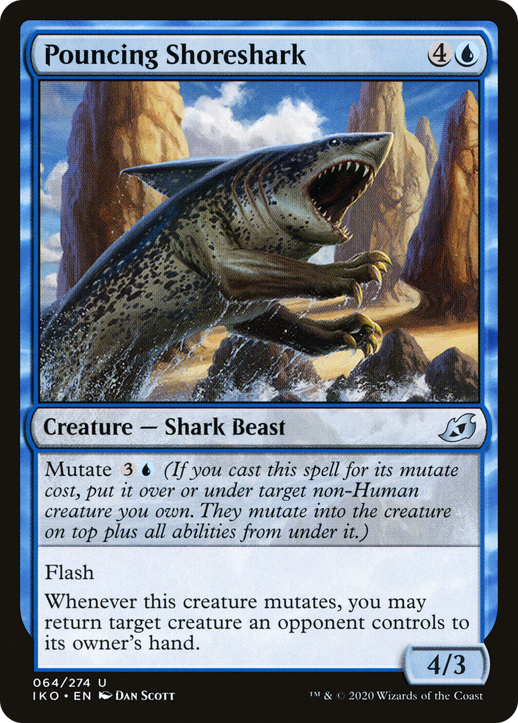 Pouncing Shoreshark (IKO-064) [Ikoria: Lair of Behemoths] Foil MTG Single Wizards of the Coast