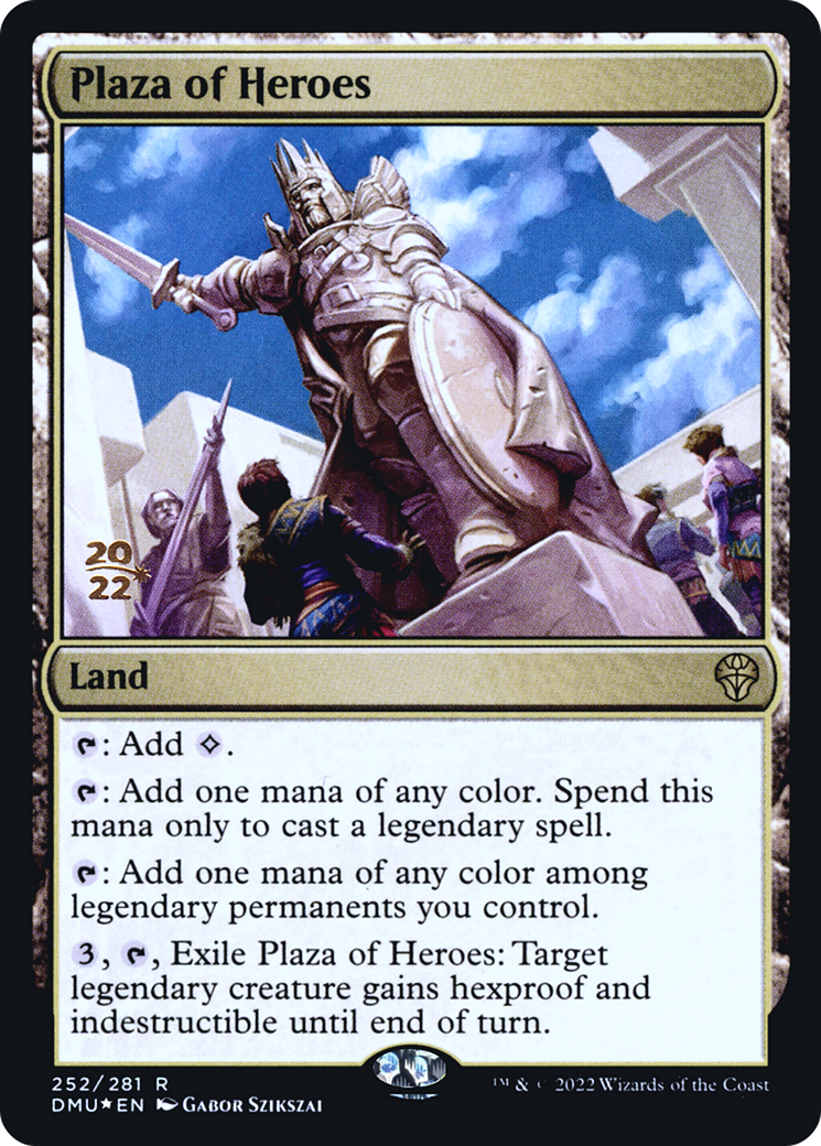 Plaza of Heroes (PRE-252) [Dominaria United Promos] Foil MTG Single Wizards of the Coast