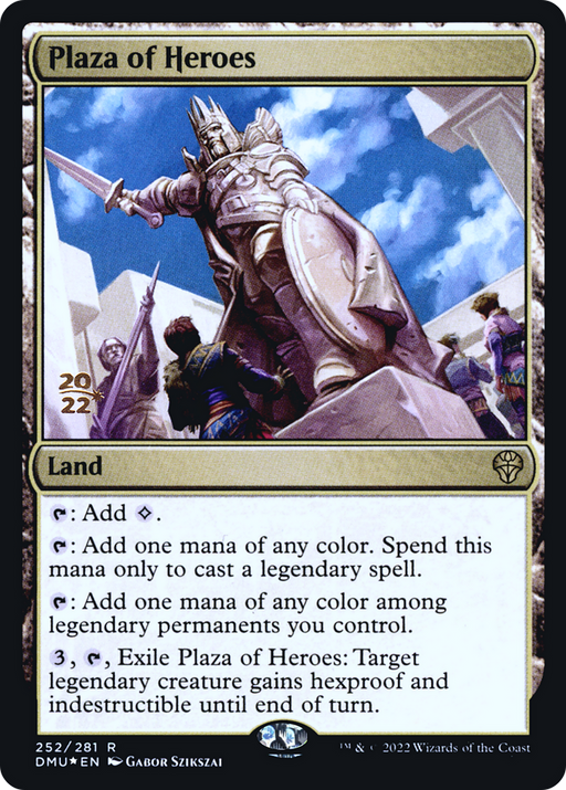Plaza of Heroes (PRE-252) [Dominaria United Promos] Foil MTG Single Wizards of the Coast