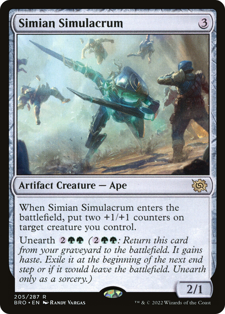 Simian Simulacrum (BRO-205) [The Brothers' War] Foil MTG Single Wizards of the Coast