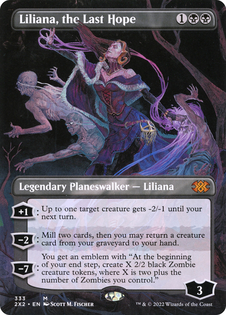 Liliana, the Last Hope (2X2-333) [Double Masters 2022] (Borderless) Foil MTG Single Wizards of the Coast