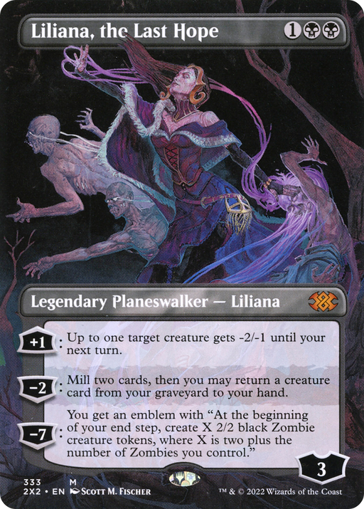 Liliana, the Last Hope (2X2-333) [Double Masters 2022] (Borderless) MTG Single Wizards of the Coast