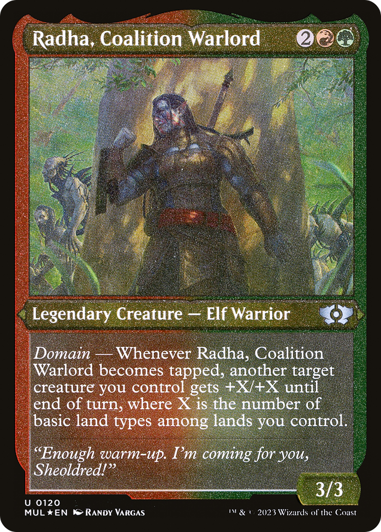 Radha, Coalition Warlord (MUL-120) [Multiverse Legends] Foil MTG Single Wizards of the Coast