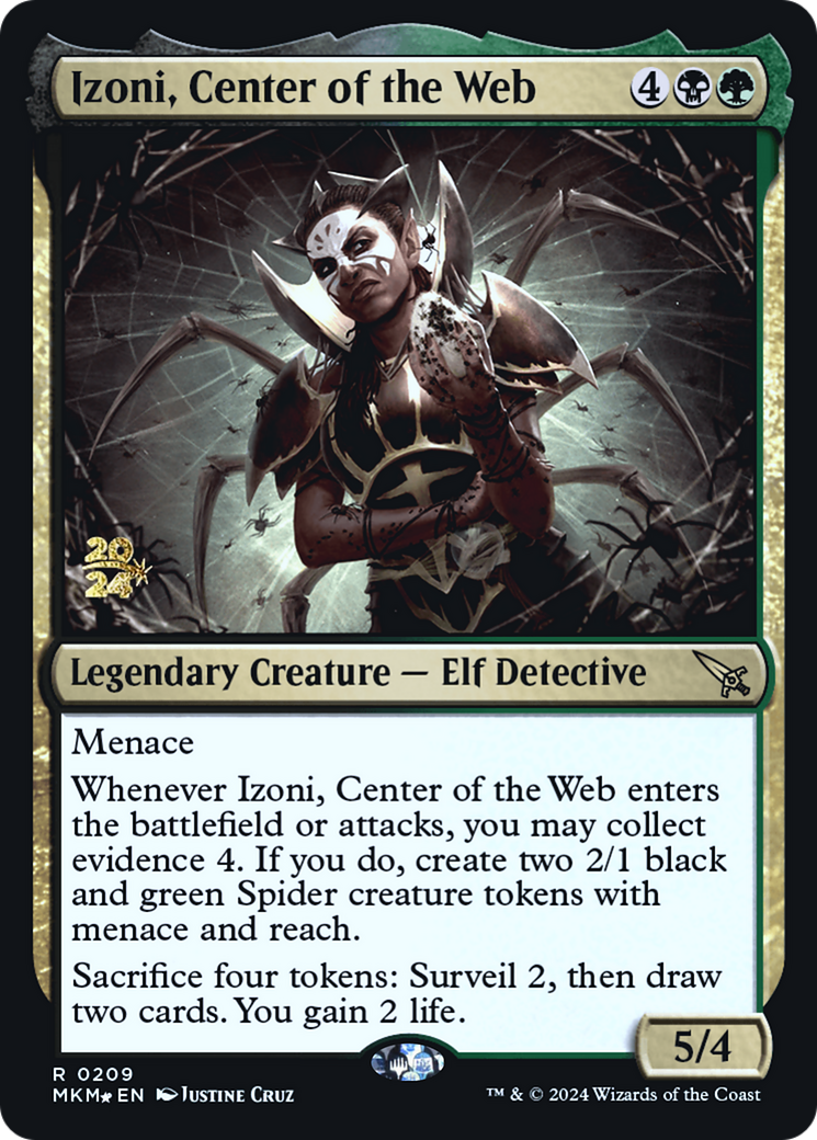Izoni, Center of the Web (PRE-209) [Murders at Karlov Manor Promos] Foil MTG Single Wizards of the Coast