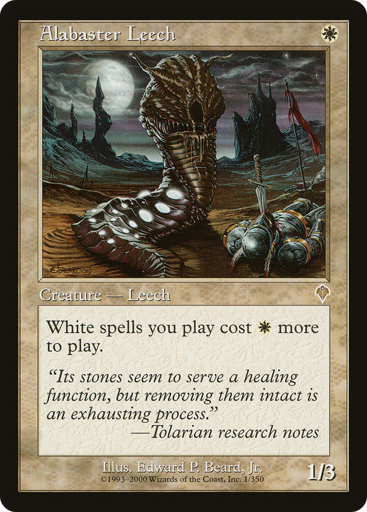 Alabaster Leech (INV-001) [Invasion] MTG Single Wizards of the Coast