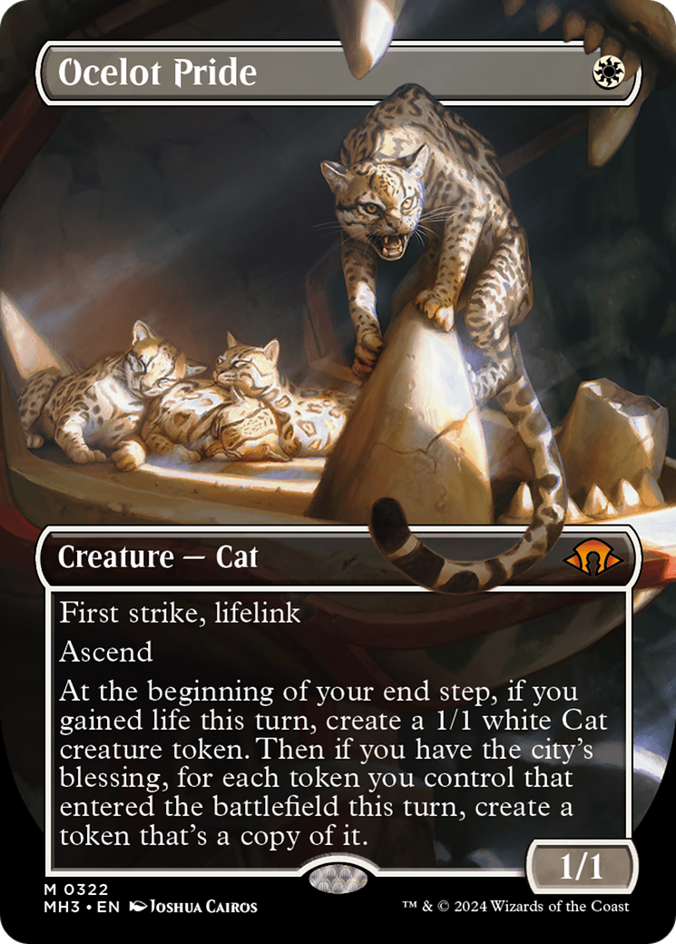 Ocelot Pride (Borderless) [Modern Horizons 3] MTG Single Magic: The Gathering