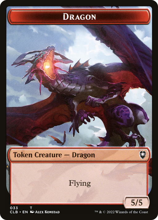 Dragon (TCLB-033) [Tokens] Battle for Baldur's Gate Tokens MTG Single Wizards of the Coast