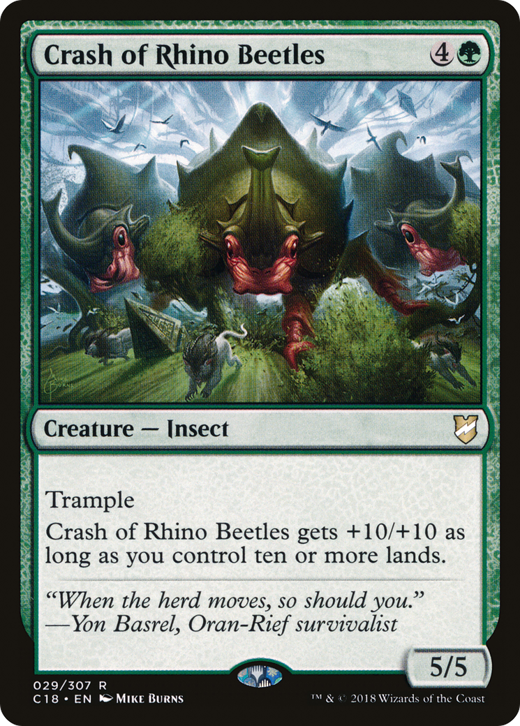 Crash of Rhino Beetles (C18-029) [Commander 2018] MTG Single Wizards of the Coast