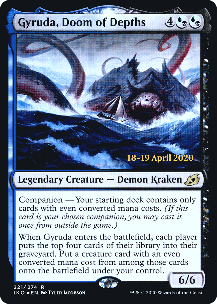 Gyruda, Doom of Depths (PRE-221) [Ikoria: Lair of Behemoths Promos] Foil MTG Single Wizards of the Coast
