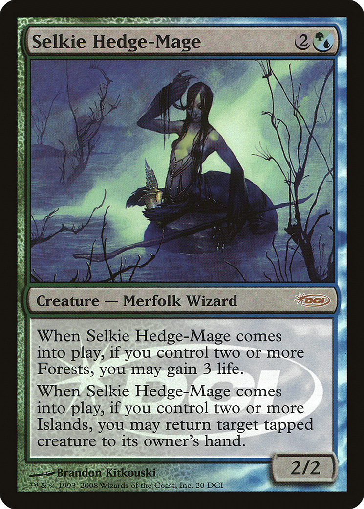 Selkie Hedge-Mage (WPN-020) [Misc] DCI Promos Foil MTG Single Wizards of the Coast