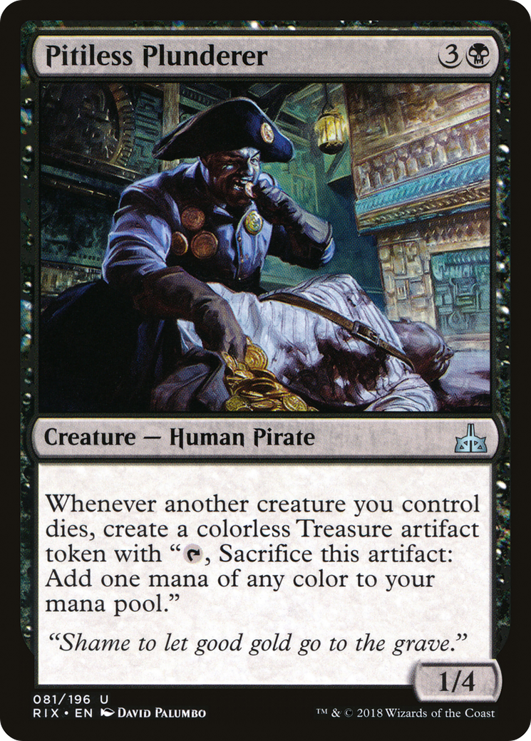 Pitiless Plunderer (RIX-081) [Rivals of Ixalan] Foil MTG Single Wizards of the Coast