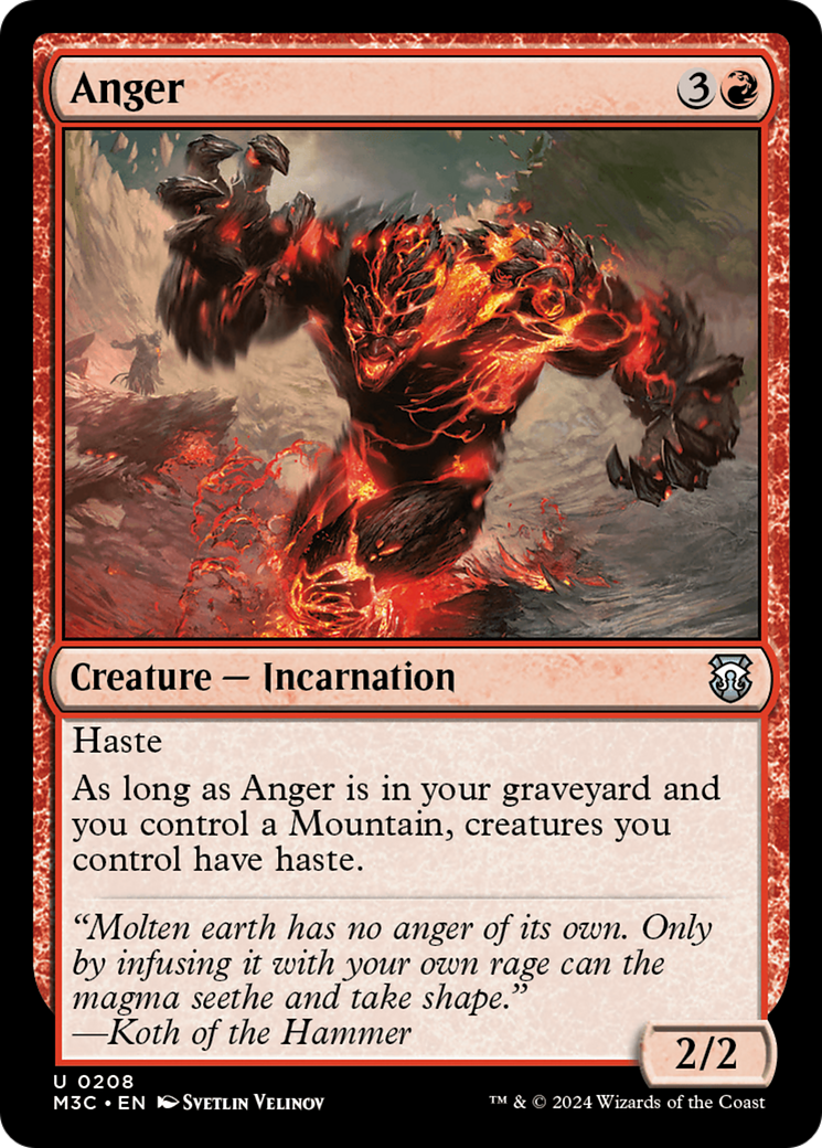Anger (M3C-208) [Modern Horizons 3 Commander] MTG Single Wizards of the Coast