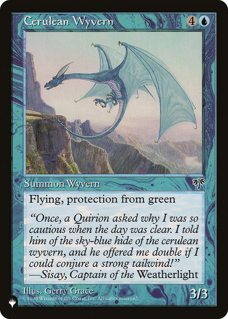 Cerulean Wyvern (LIST-MIR-57) [The List] MTG Single Wizards of the Coast