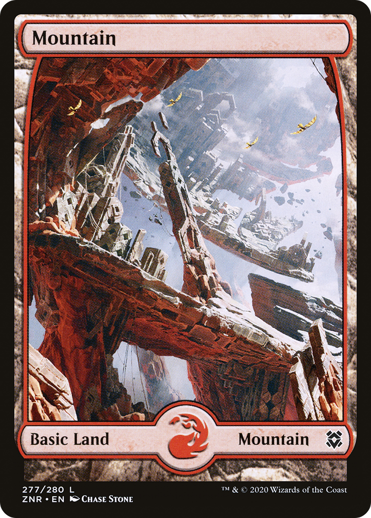 Mountain (ZNR-277) [Zendikar Rising] (Full Art) Foil MTG Single Wizards of the Coast