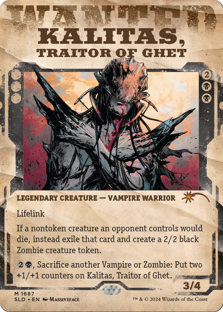 Kalitas, Traitor of Ghet (SLD-1687) [Secret Lair] Drop (Showcase) (Borderless) MTG Single Wizards of the Coast