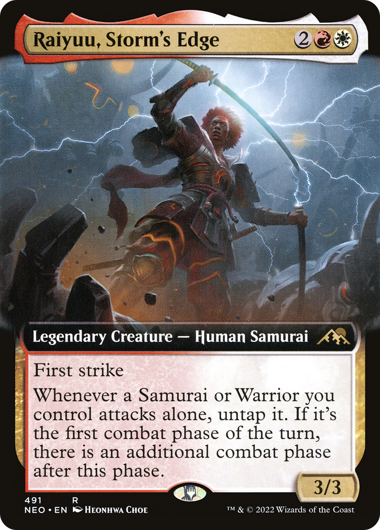 Raiyuu, Storm's Edge (NEO-491) [Kamigawa: Neon Dynasty] (Extended Art) MTG Single Wizards of the Coast