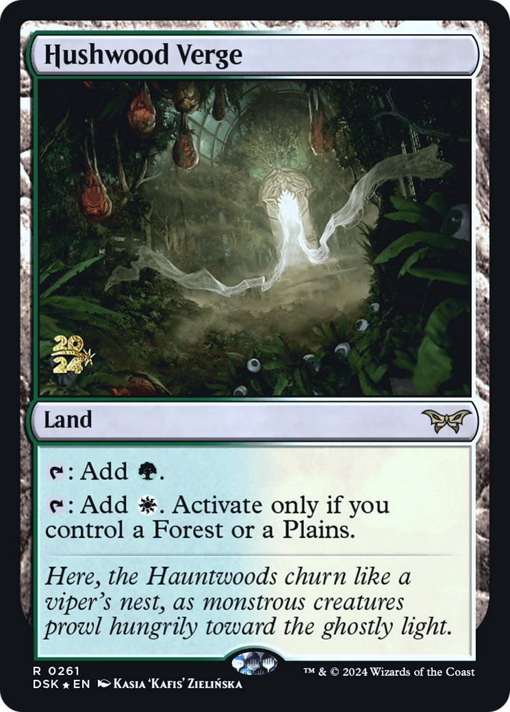 Hushwood Verge (PRE-261) [Duskmourn: House of Horror Promos] Foil MTG Single Wizards of the Coast