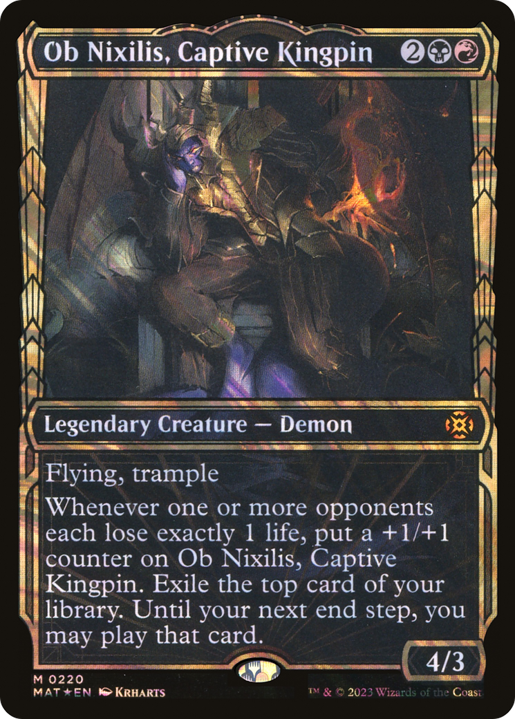 Ob Nixilis, Captive Kingpin (Halo Foil) (MAT-220) [March of the Machine: The Aftermath] (Showcase) Foil MTG Single Wizards of the Coast