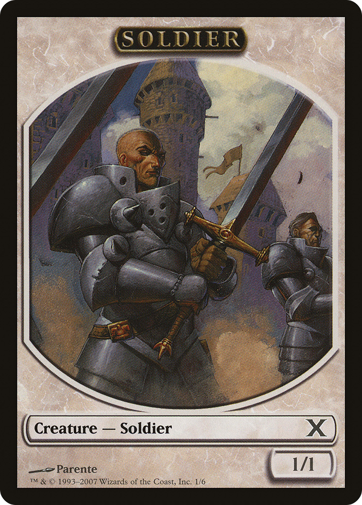 Soldier Token [Tenth Edition Tokens] MTG Single Magic: The Gathering