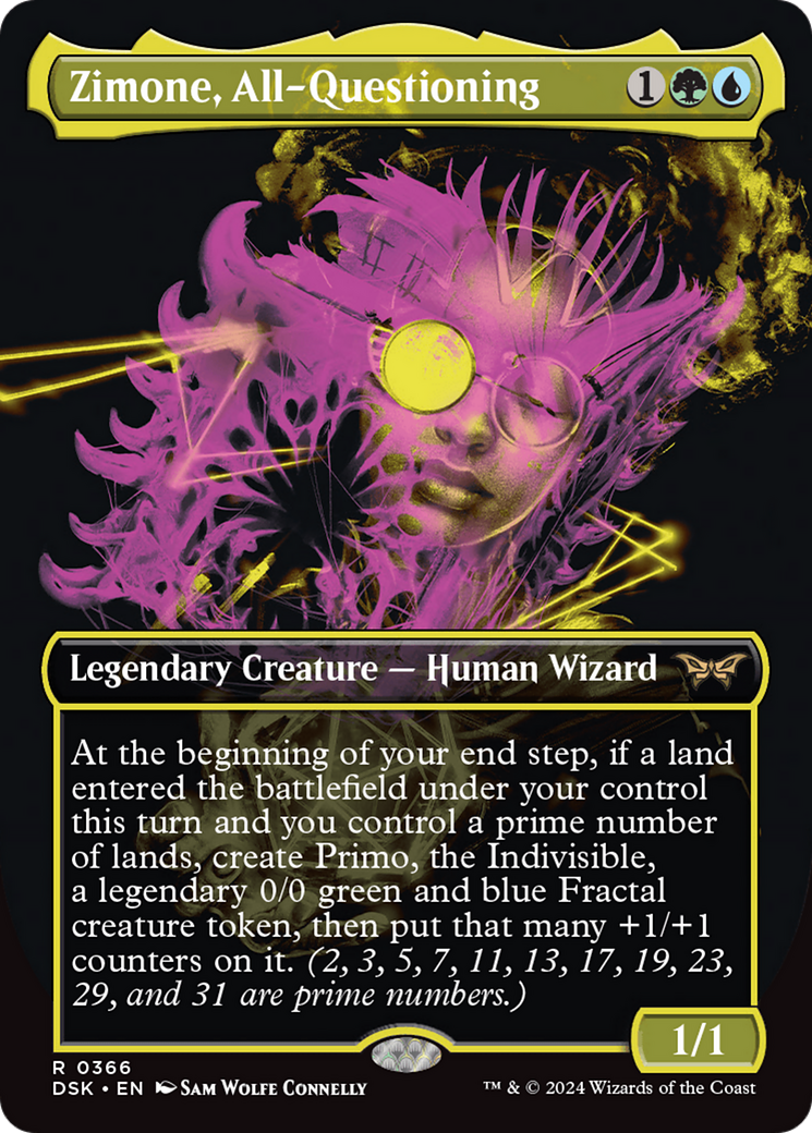 Zimone, All-Questioning (DSK-366) [Duskmourn: House of Horror] (Borderless) Foil MTG Single Wizards of the Coast