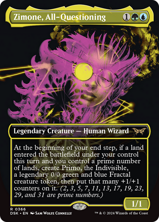 Zimone, All-Questioning (DSK-366) [Duskmourn: House of Horror] (Borderless) Foil MTG Single Wizards of the Coast