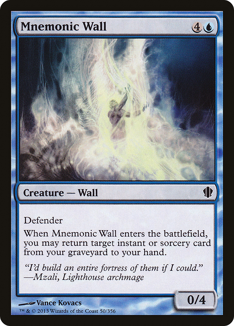 Mnemonic Wall (C13-050) [Commander 2013] MTG Single Wizards of the Coast