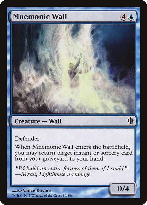 Mnemonic Wall (C13-050) [Commander 2013] MTG Single Wizards of the Coast