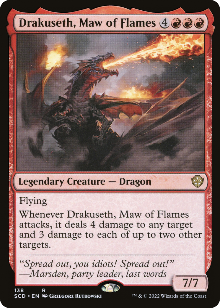 Drakuseth, Maw of Flames (SCD-138) [Starter Commander Decks] MTG Single Wizards of the Coast