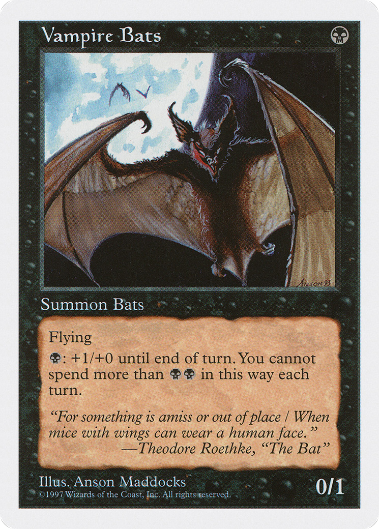 Vampire Bats (5ED-202) [Fifth Edition] MTG Single Wizards of the Coast