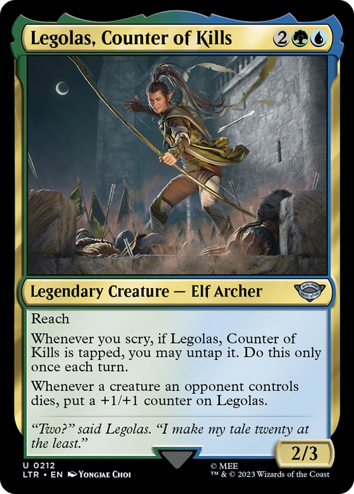 Legolas, Counter of Kills (LTR-212) [The Lord of the Rings: Tales of Middle-earth] MTG Single Wizards of the Coast