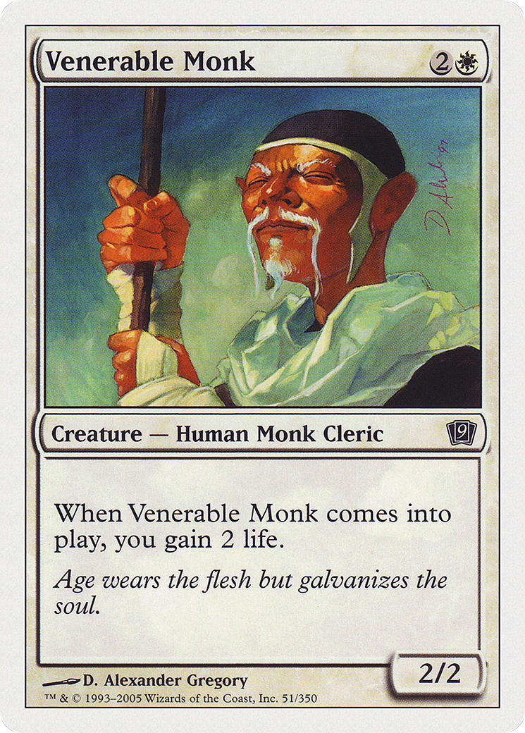 Venerable Monk (9ED-051) [9th Edition] MTG Single Wizards of the Coast