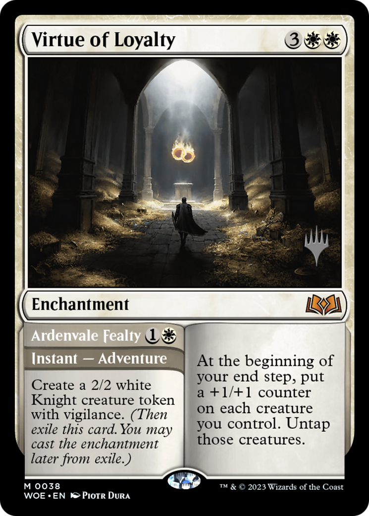Virtue of Loyalty (PPWOE-038) [Wilds of Eldraine Promos] MTG Single Wizards of the Coast