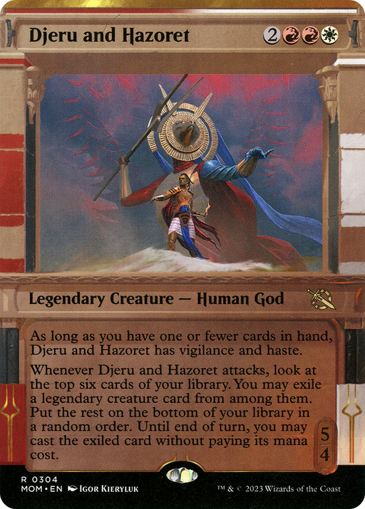Djeru and Hazoret (MOM-304) [March of the Machine] (Showcase) (Borderless) MTG Single Wizards of the Coast