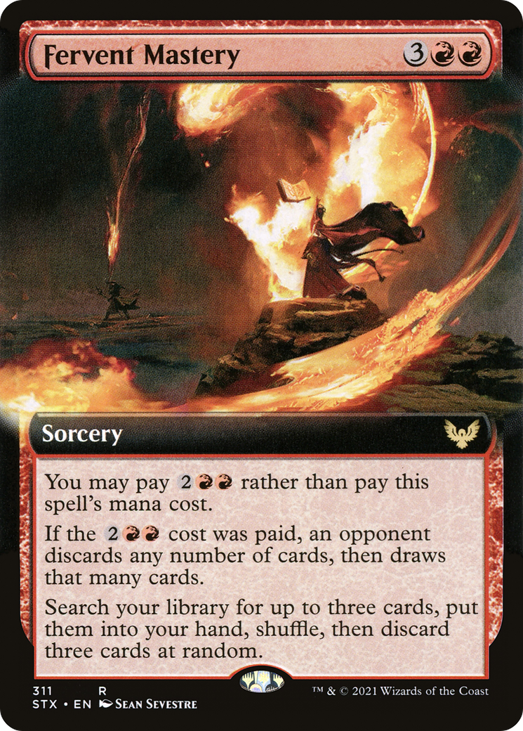 Fervent Mastery (STX-311) [Strixhaven: School of Mages] (Extended Art) Foil MTG Single Wizards of the Coast