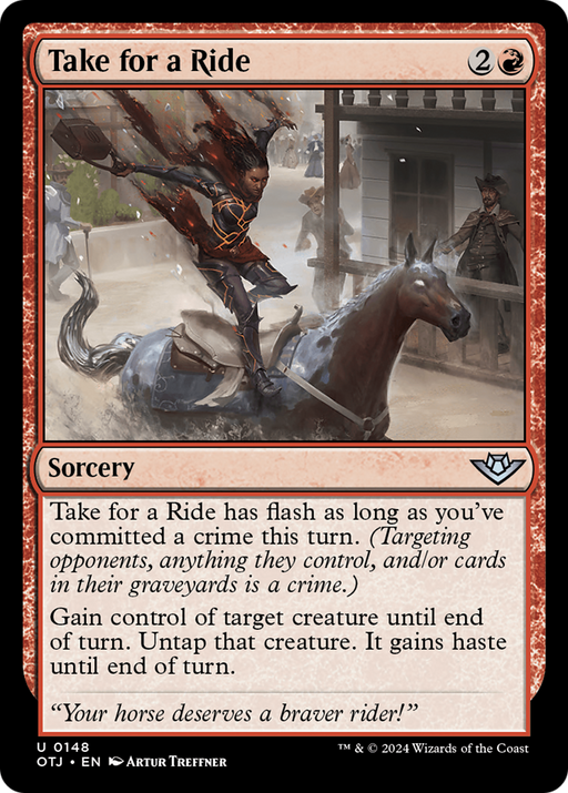 Take for a Ride (OTJ-148) [Outlaws of Thunder Junction] Foil MTG Single Wizards of the Coast