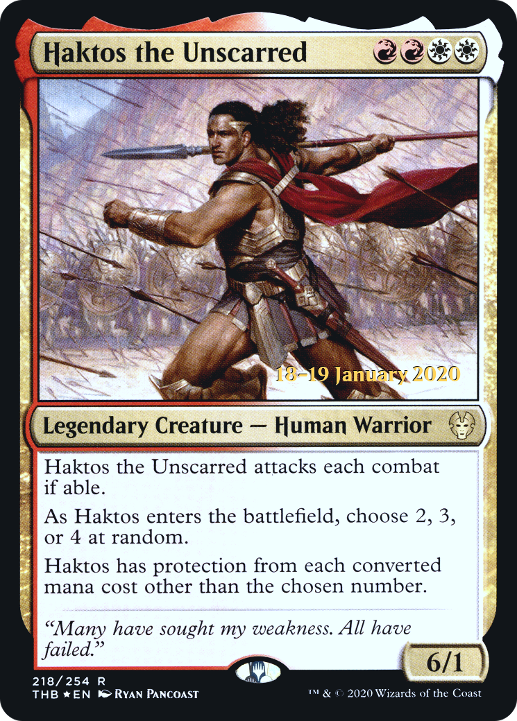 Haktos the Unscarred (PRE-218S) [Theros Beyond Death Promos] Foil MTG Single Wizards of the Coast
