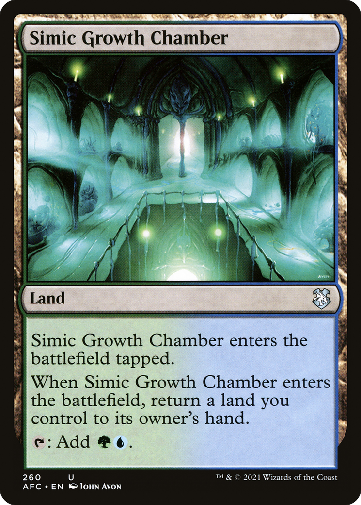 Simic Growth Chamber (AFC-260) [Forgotten Realms Commander] MTG Single Wizards of the Coast