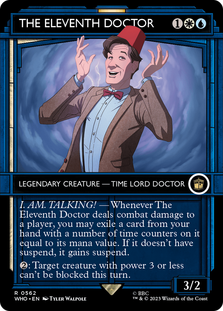 The Eleventh Doctor (WHO-562) [Doctor Who] (Showcase) (Borderless) MTG Single Wizards of the Coast