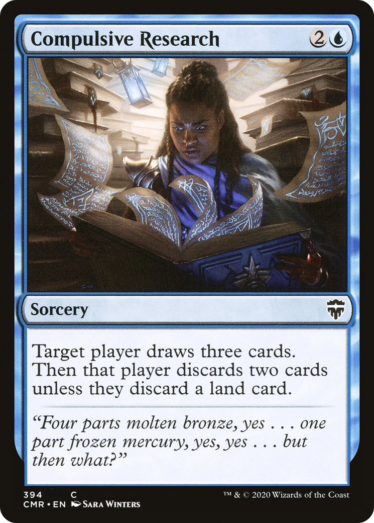 Compulsive Research (CMR-394) [Commander Legends] MTG Single Wizards of the Coast