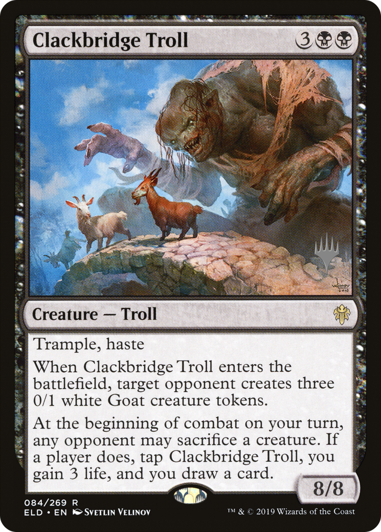 Clackbridge Troll (PPELD-084) [Throne of Eldraine Promos] MTG Single Wizards of the Coast