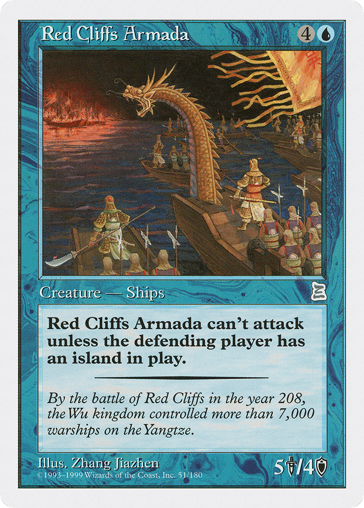 Red Cliffs Armada (PTK-051) [Oldschool] Portal Three Kingdoms MTG Single Wizards of the Coast