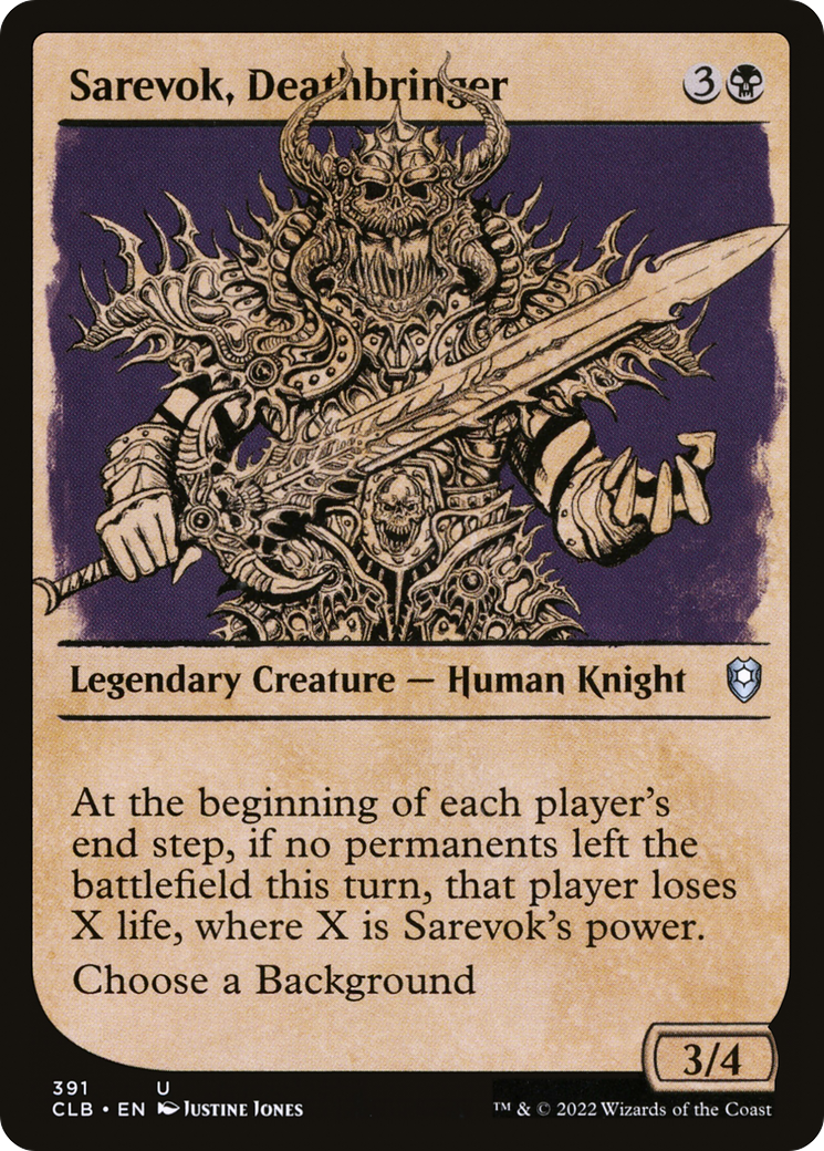 Sarevok, Deathbringer (CLB-391) [Commander Legends: Battle for Baldur's Gate] (Showcase) MTG Single Wizards of the Coast