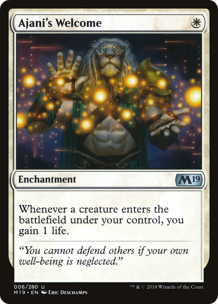 Ajani's Welcome (M19-006) [Core Set 2019] MTG Single Wizards of the Coast