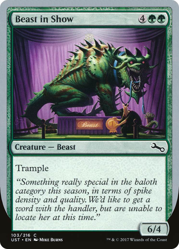 Beast in Show (C) (UST-103) [Unstable] MTG Single Wizards of the Coast