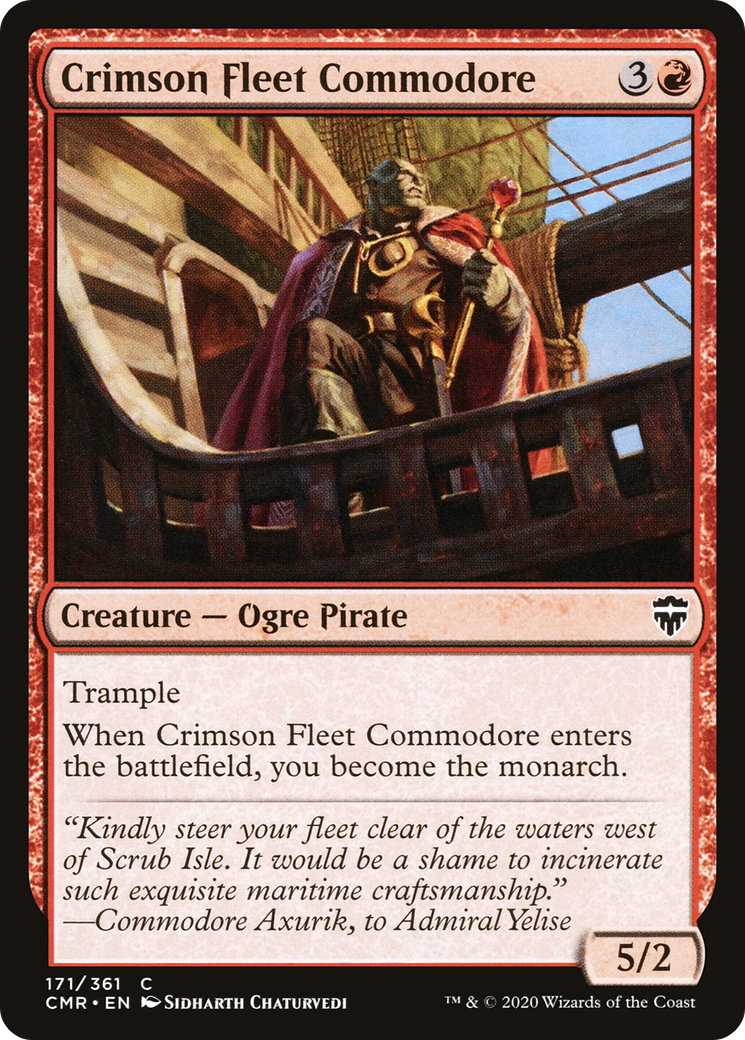 Crimson Fleet Commodore (CMR-171) [Commander Legends] Foil MTG Single Wizards of the Coast