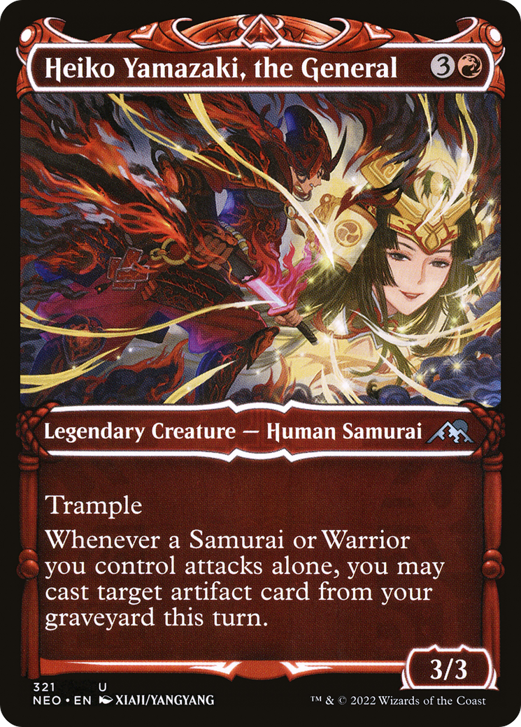 Heiko Yamazaki, the General (NEO-321) [Kamigawa: Neon Dynasty] (Showcase) MTG Single Wizards of the Coast